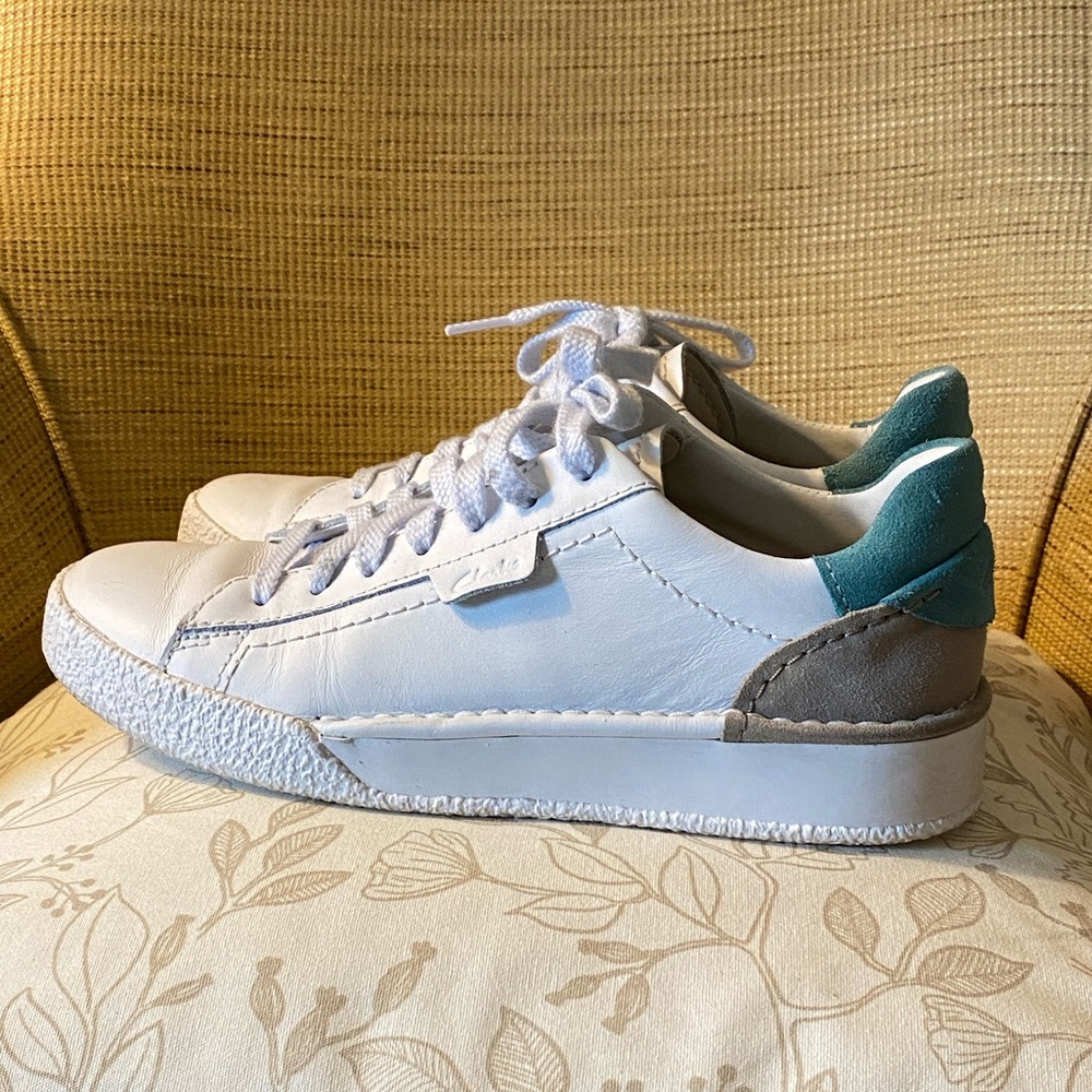 White Lace-Up Sneakers